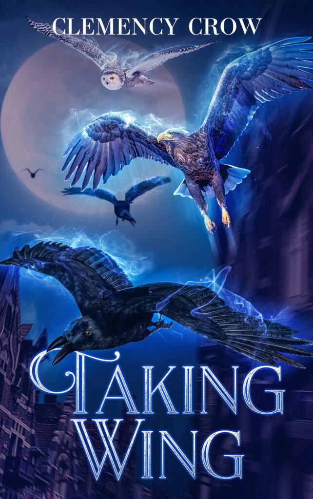 Taking Wing book cover by Clemency Crow